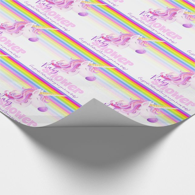 Papel De Presente Envolvimento personalizado arco-íris do chá de (Ponta)