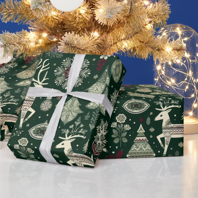 Papel De Presente Época de Natal Escandinavo (Feriados)