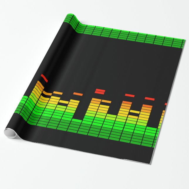 Papel De Presente Equalizador Vibes do Beat do decor musical DJ (Desenrolado)
