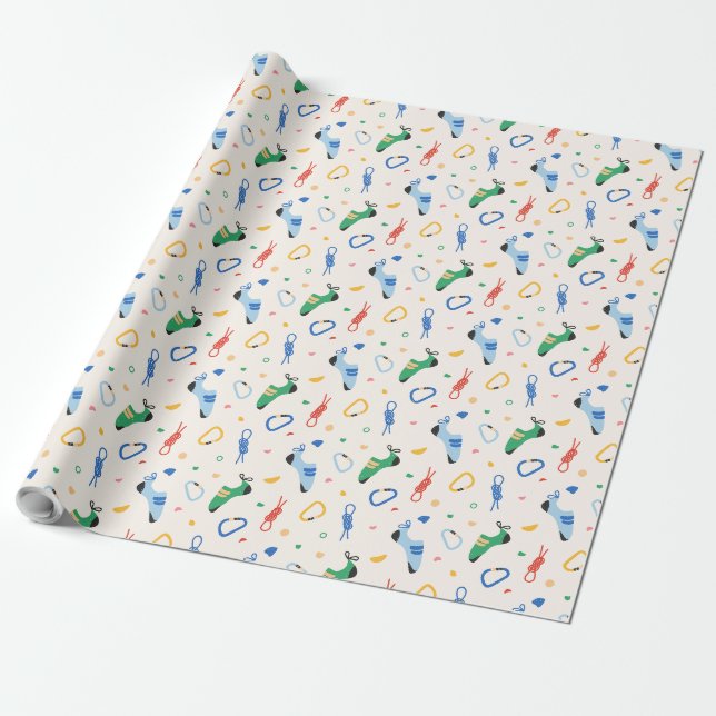 Papel De Presente Equipamento de Escalada - Brilhante (Desenrolado)