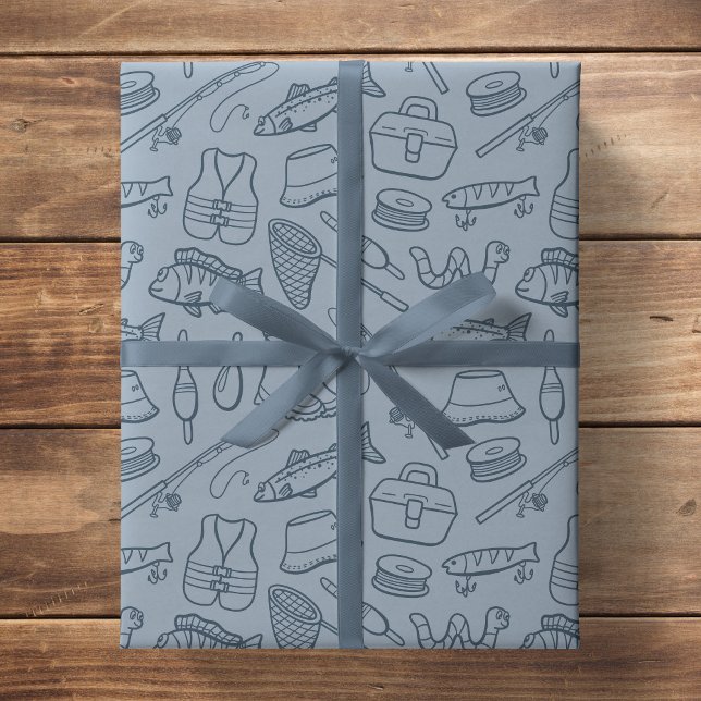 Papel De Presente Equipamento de Pesca Infantil Pescador de Peixes A (Criador carregado)