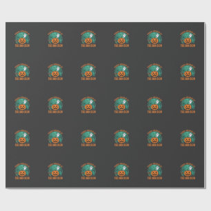 Papel De Presente Equipe Boo Design de Abóbora de Fantasma de Hallow