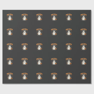 Papel De Presente Equipe Boo para Sempre Design de Fantasma de Hallo
