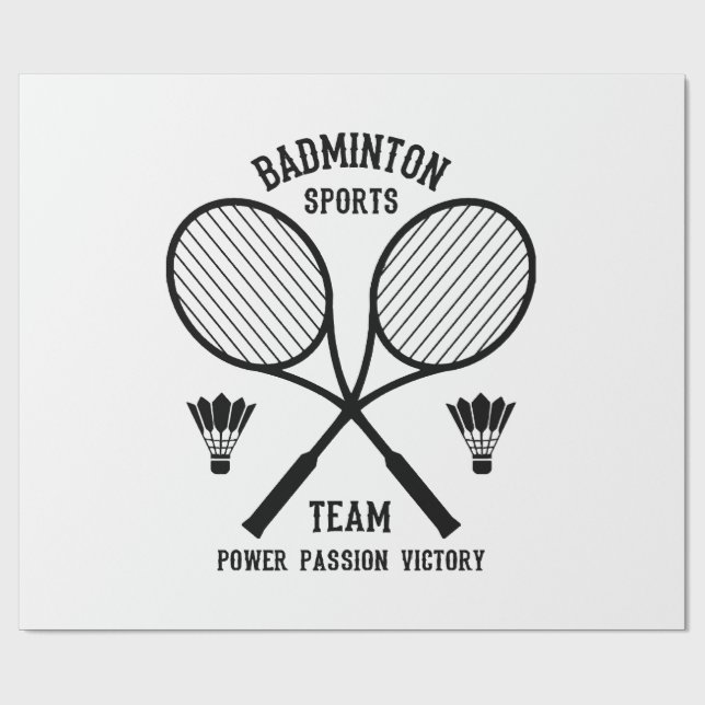 Papel De Presente Equipe de Esportes de Badminton (Aberto)