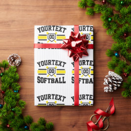 Papel De Presente Equipe de Varsity do Softball Player de NOME DE AD
