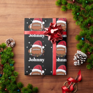 Papel De Presente Equipe Esportiva de Futebol de Natal Personalizada