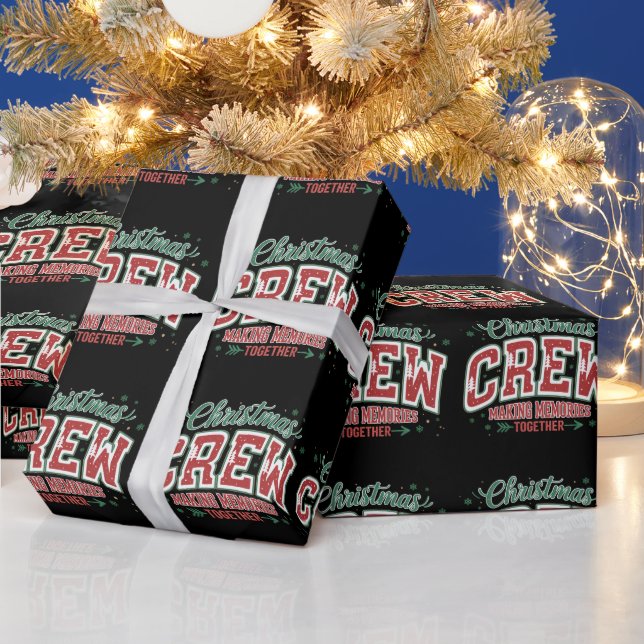 Papel De Presente Equipe Familiar de Natal Fazendo Memórias Combinan (Feriados)