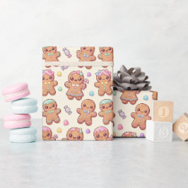 Papel De Presente Equipe Kawaii Gingerbread2