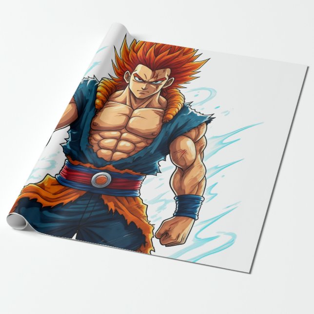 Papel De Presente erudito decal do herói de animação otaku (Desenrolado)