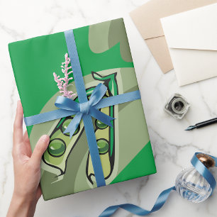 Papel De Presente Ervilhas Num Pod