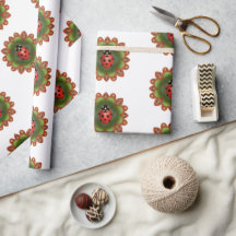 Escada vermelha em pétalas vermelhas e verdes em b