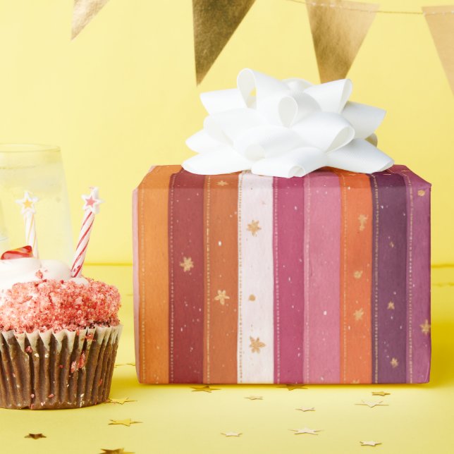 Papel De Presente Escadas Sazonais (Festa de aniversário)