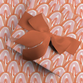 Papel De Presente Escala de Aquarela em Vermelho