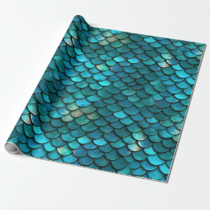 Papel De Presente Escala de Peixes Sereia