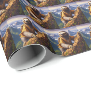 Papel De Presente Escalada na Montanha da Preguiça
