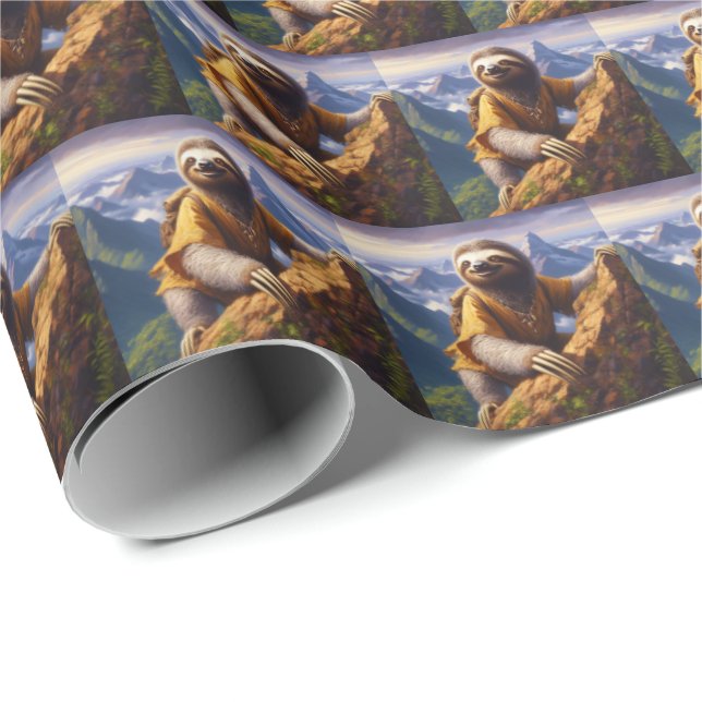 Papel De Presente Escalada na Montanha da Preguiça (Ponta do rolo)