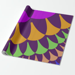 Papel De Presente Escalas de púrpura e laranja