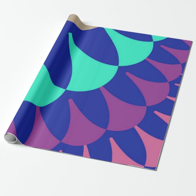 Papel De Presente Escalas de Sereia (Desenrolado)