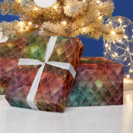 Papel De Presente Escalas do Dragão Arco-Íris