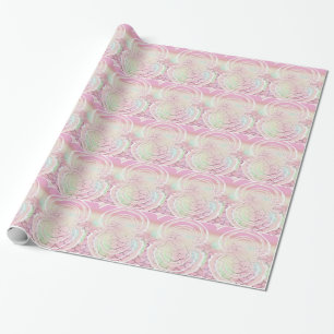 Papel De Presente Escamas de Sereia Rosa