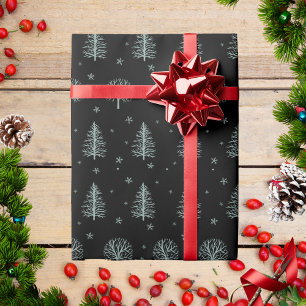 Papel De Presente Escandinávia Árvores de Natal Nórdicas