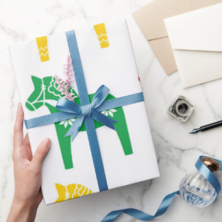 PAPEL DE PRESENTE ESCANDINAVIAN DALA HORSE WRAPPING