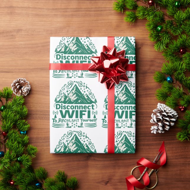 Papel De Presente Escapar da reconexão digital com a natureza (Presente de Natal)