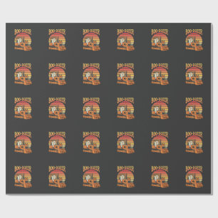Papel De Presente Escavadeira de Halloween Fantasma Abóbora Boo-Doze