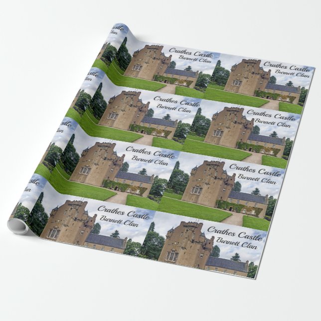 Papel De Presente EscocêsBurnett Clan Crathes Castle Wrapping Paper (Desenrolado)