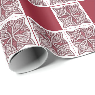 Papel De Presente Escolha seu padrão decorativo de nó celta de cor