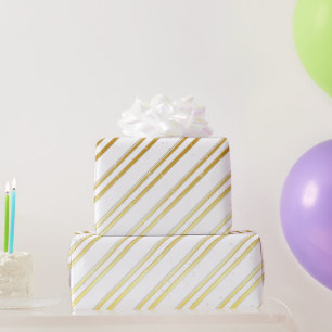 Papel De Presente Escolha sua própria cor com faixas Douradas