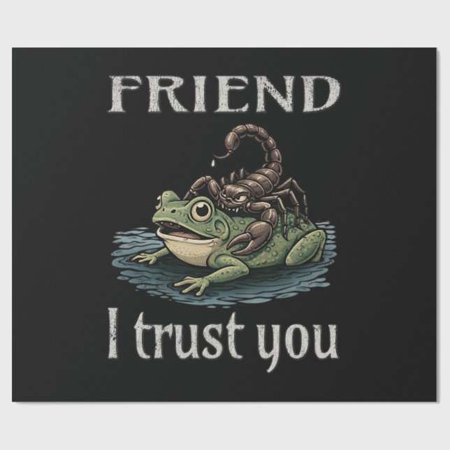 Papel De Presente Escorpião e Sapo - Amigo, Eu Confio em Você (Aberto)