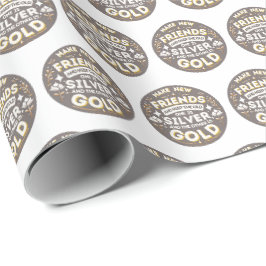Papel de Presente Escotismo Faça Novos Amigos