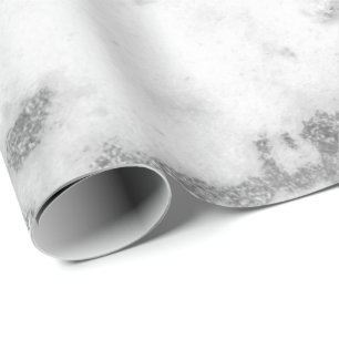 Papel De Presente Escovas brilhantes de prata de mármore cinzentas