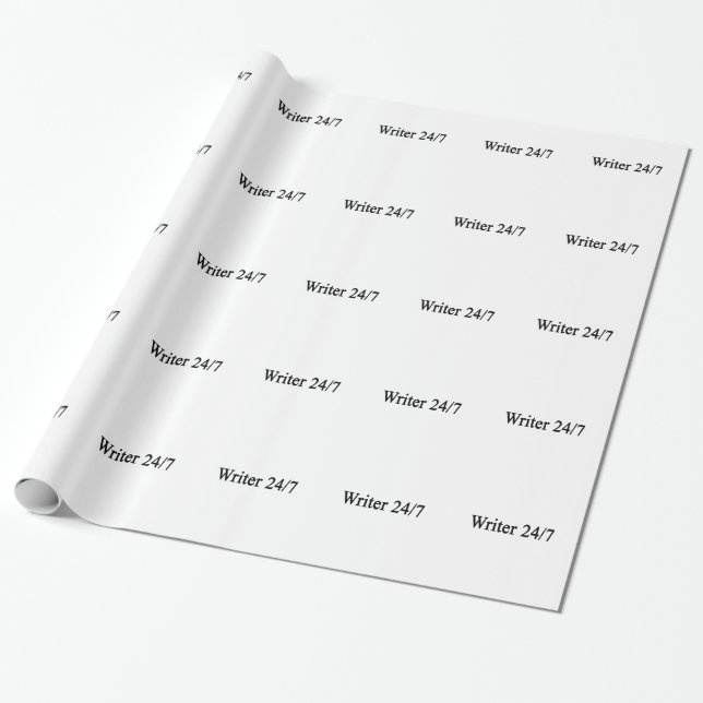 Papel De Presente Escritor 24/7 (Desenrolado)