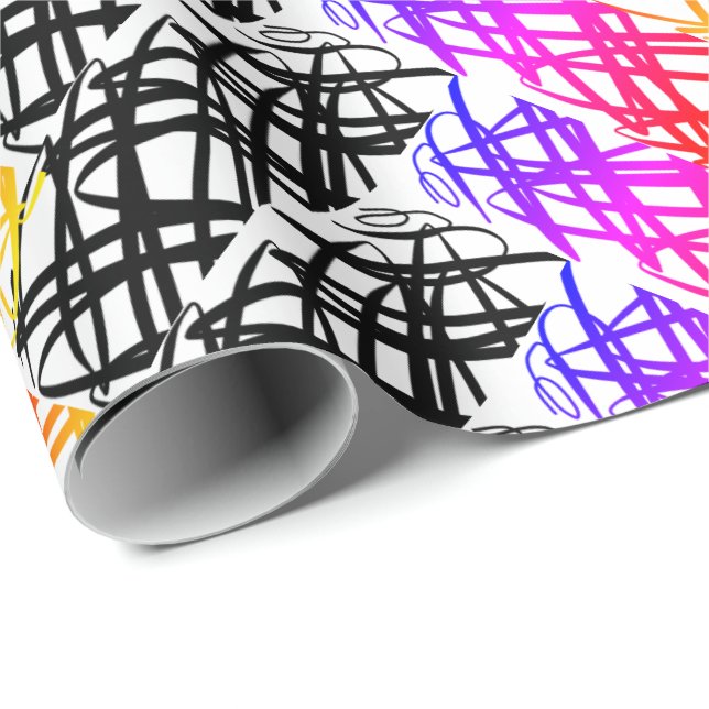 Papel De Presente Escrivora Simples | Osso do Arenque | Torção | (Ponta do rolo)