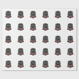Papel De Presente Escudo de Batalha Patriótico 1776 Símbolo Inspirad