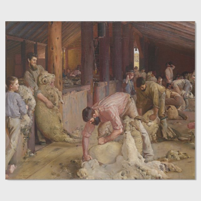Papel De Presente Escutando os Rams (Arte australiana) (Tom Roberts) (Aberto)