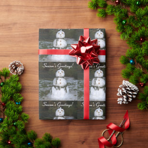 Papel De Presente Esfregando a Neve de Papel com Spruce Scarf