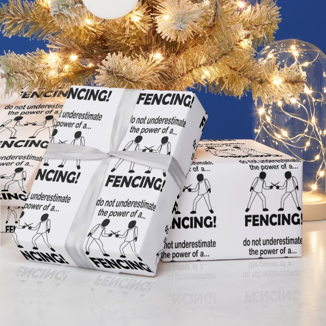 Papel De Presente Esgrima Nunca Subestima O Poder De Uma Esgrima (Feriados)