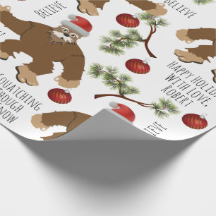 Papel De Presente Esmagamento Personalizado Através Da Neve