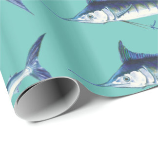 Papel De Presente Espadim no azul
