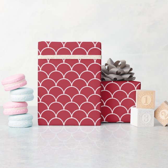 Papel De Presente Espalha de peixe vermelho natalino (Chá de bebê)