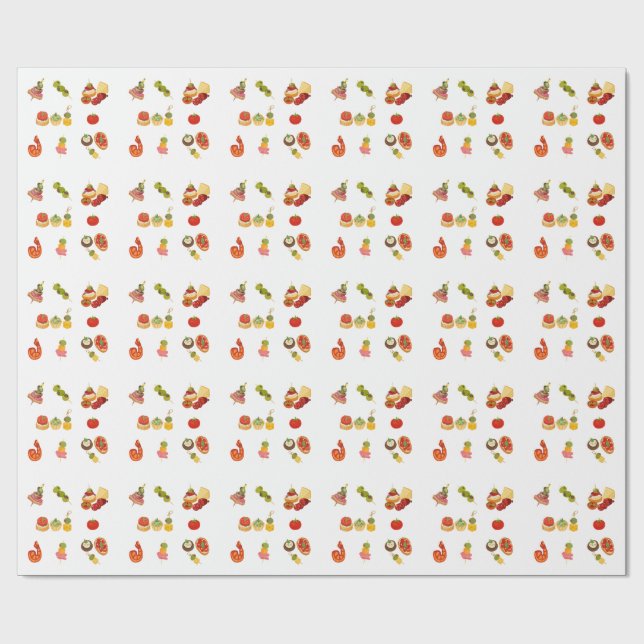 Papel De Presente Espalhamento de Tapas Espanholas (Aberto)
