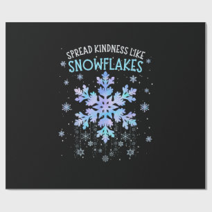 Papel De Presente Espalhar gentileza Como Flocos de Neve Professora