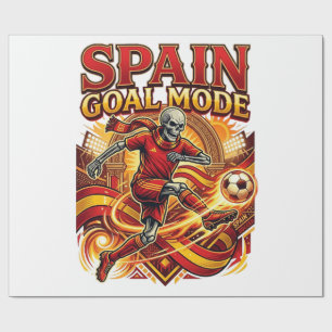 Papel De Presente Espanha Modo Gol Esqueleto Striker Nations Streetw