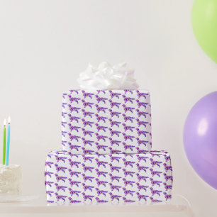 Papel De Presente Espanhol Springer Silhouette PurplePYB Branco