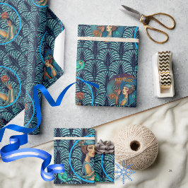 Papel De Presente Espantosa de 20 anos em azul