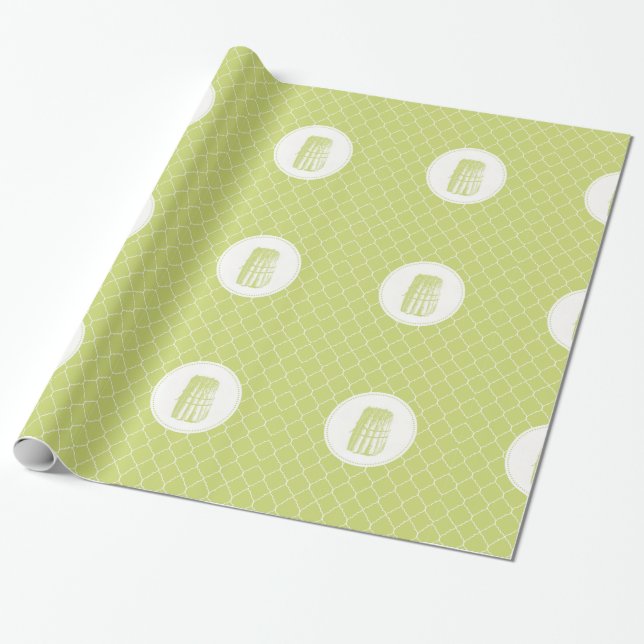 Papel De Presente espargo da colheita moderna (Desenrolado)