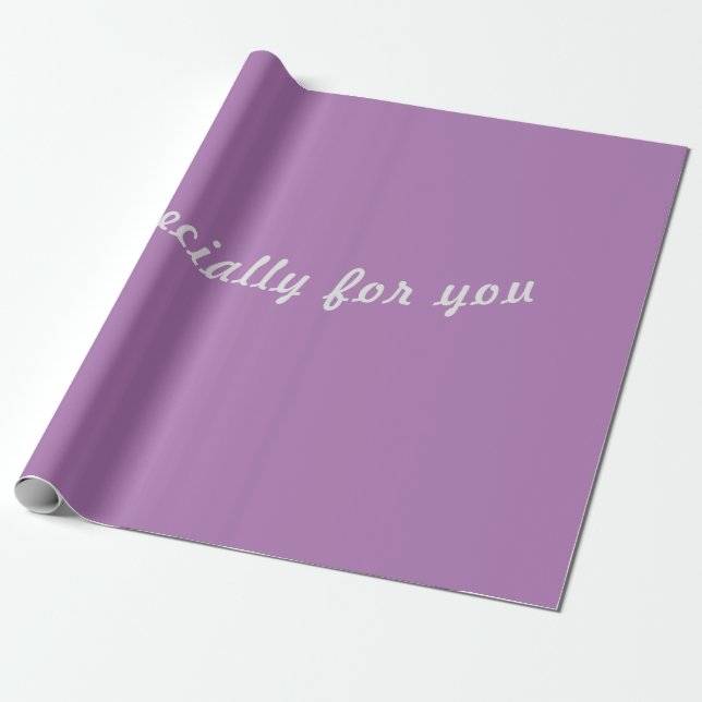 Papel De Presente Especialmente para você lavanda #AD76B2 (Desenrolado)